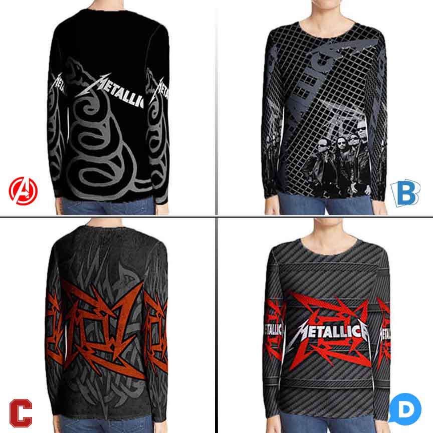 Metallica Tshirt Kaos Metallica Rock Band T-Shirt SKU - 7434106449464 Kaos Tangan Panjang