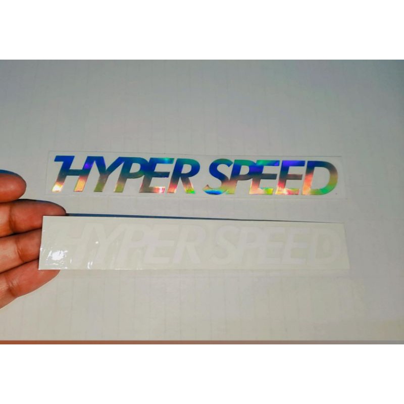 sticker cutting putih HYPER SPEED