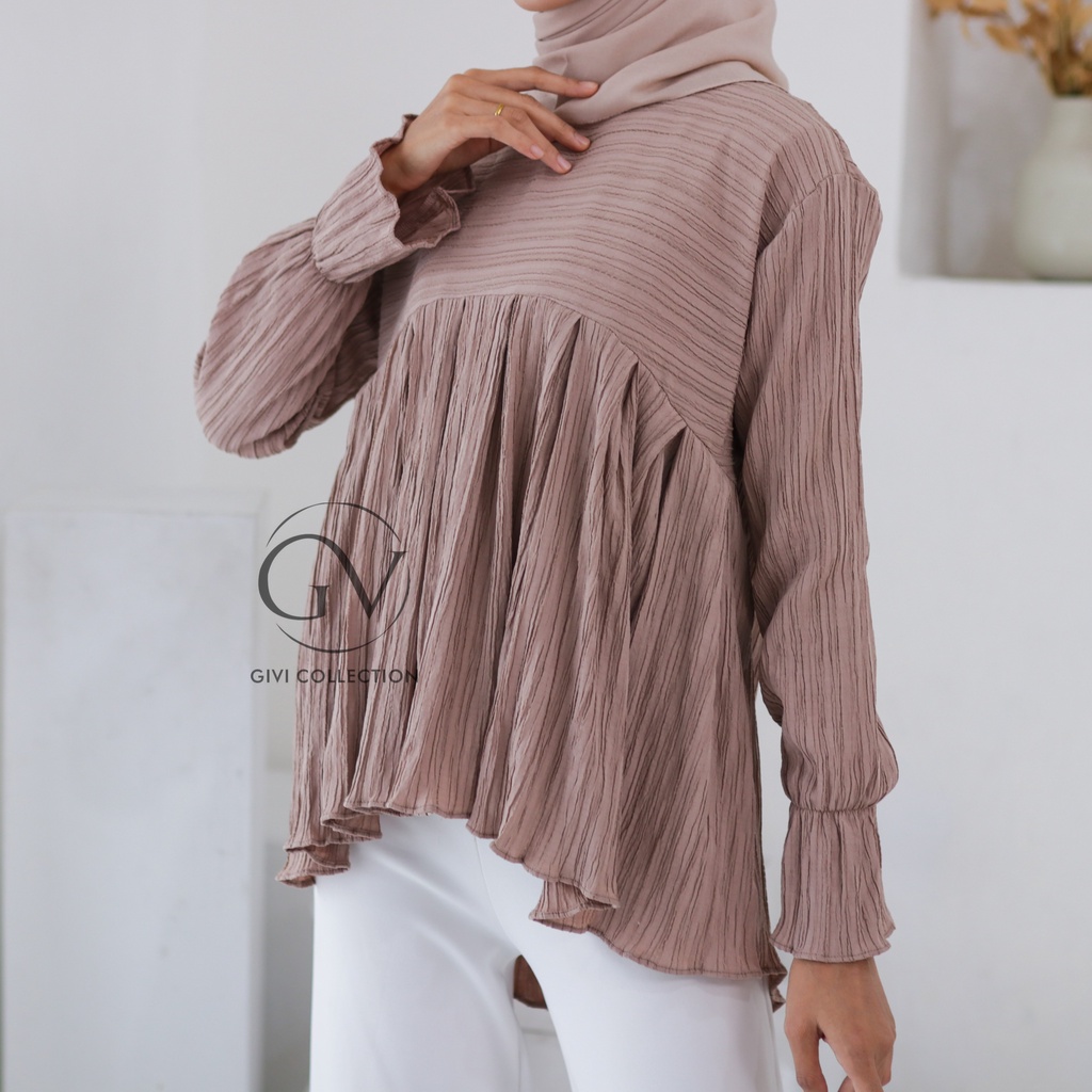 Emely top blouse | atasan wanita Lady crush | baju wanita terbaru