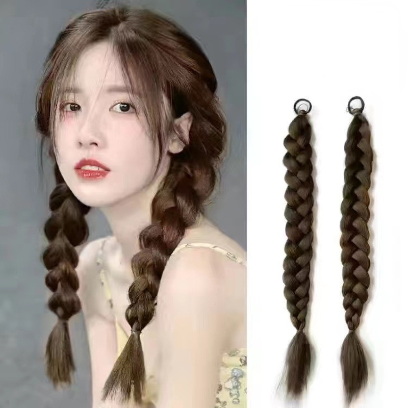 1pc Rambut Extension Model Kepang Jumbo Bahan Sintetis Gaya Afro