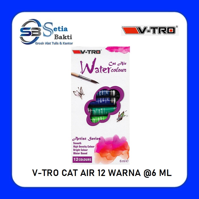 

V-TRO Cat Air 12 Warna @ 6 ml - VTRO 12 Water Colour - 1 Pcs