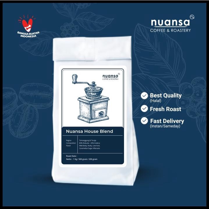 

House Blend Es Kopi Susu Nuansa 1 Kg (Biji/Bubuk)