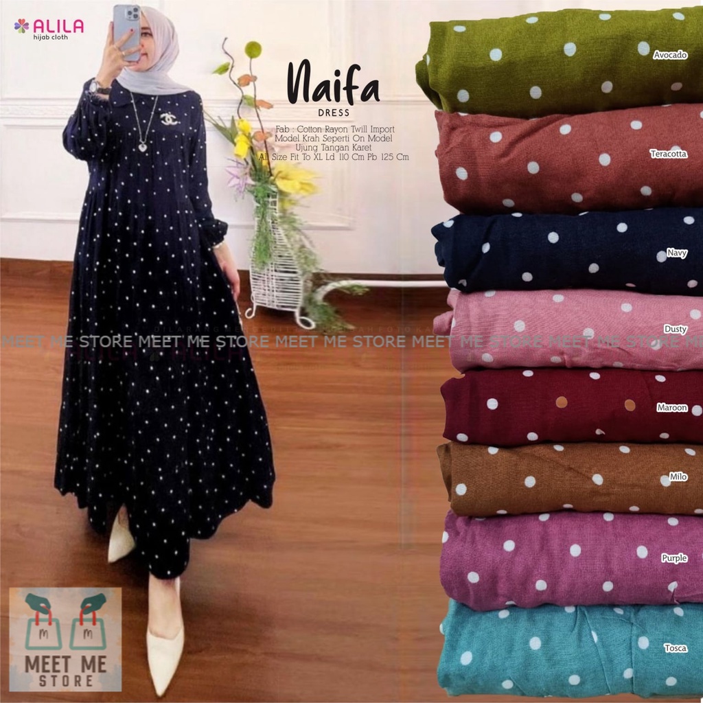 NAIFA DRESS ORIGINAL by ALILA 1 BEST SELLER TERMURAH