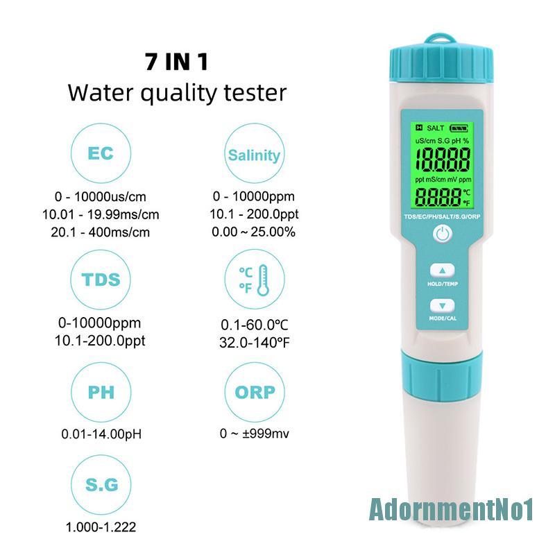 (Adornmentno1) 7 In 1 Ph Meter Tds Ec Orp Salinity S. G G G-Woord / Set Buku Literatur Dalam Bahasa Mandarin Untuk Anak