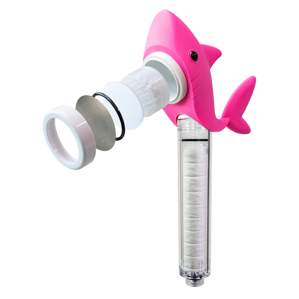 Aroma Sense KIDS Shower Head Aromatherapy &amp; Vitamin C SHARK PINK