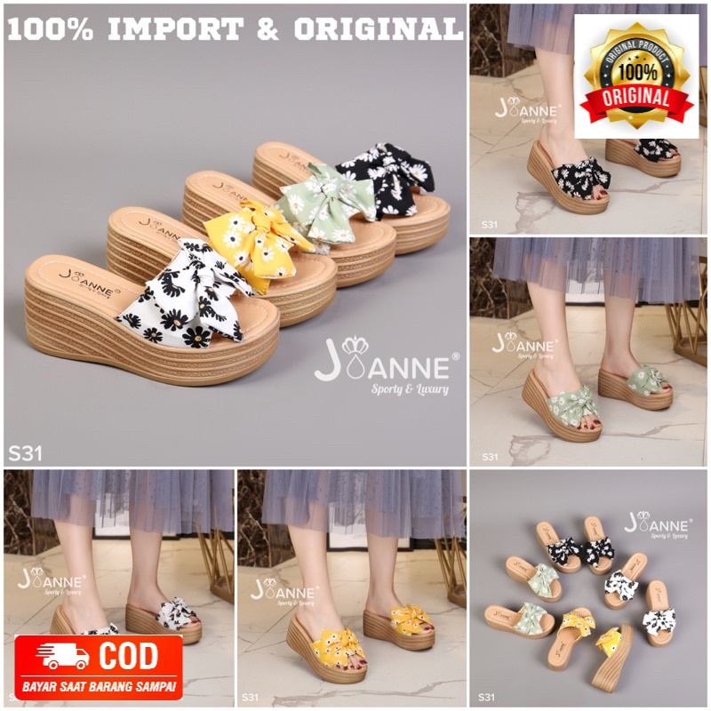 [ORIGINAL] JOANNE Wedges Sandal Shoes Sepatu Wanita #S31