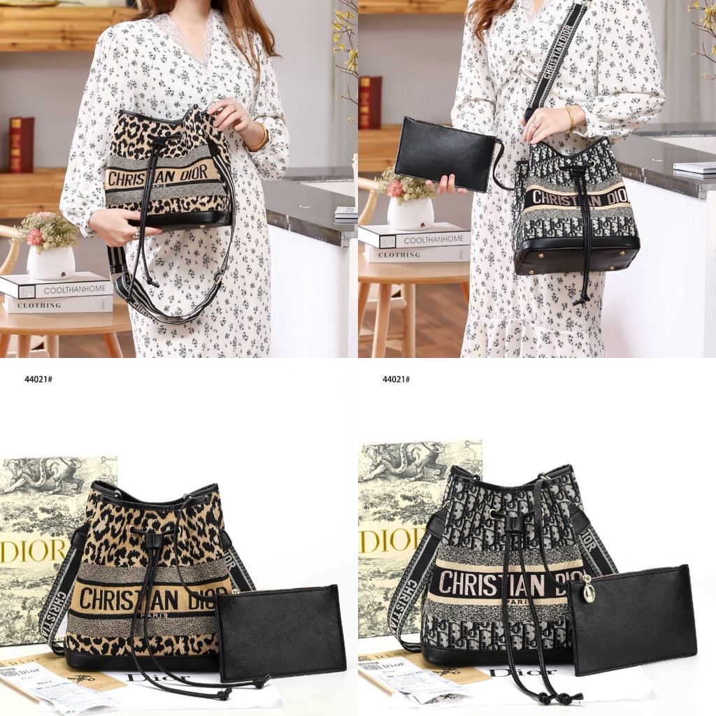 DR 44021 Bucket Bag Mizza &amp; Oblique Embroidery Womens Bag