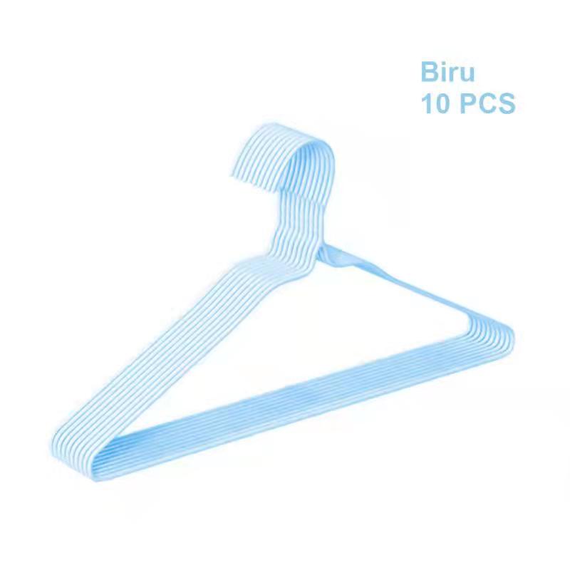 DK HANGER KAWAT Gantungan Baju Bayi Anak - Dewasa Stainless (10 pcs)