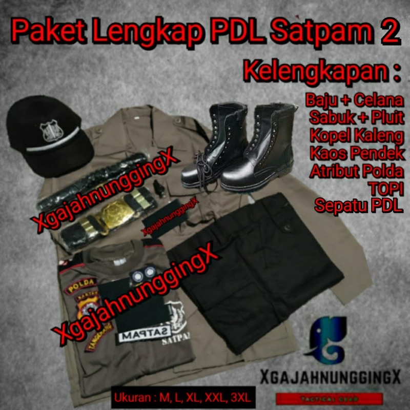 Paket Lengkap Seragam PDL Satpam Cokelat Terbaru 2021 Baju Security Coklat Berkualitas Murah Bandung
