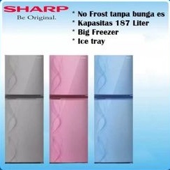 Kulkas Sharp (KOTACIREBON) SJN237 2pintu garansi5thn 187liter KotaCirebon
