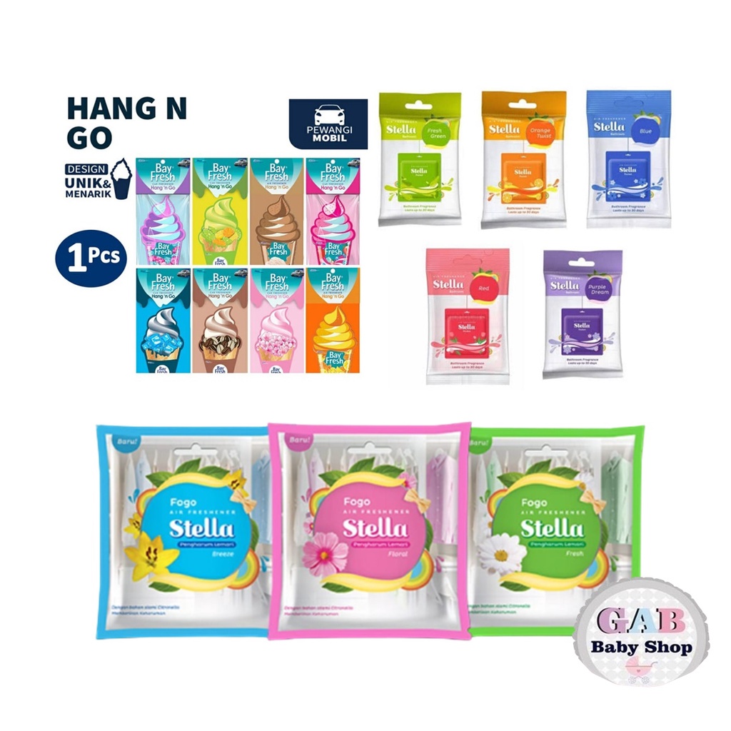 Bay Fresh Hang N Go Bayfresh | POCKET BATHROOM | FOGO | Pengharum Lemari Kamar Mandi Ruangan Mobil Air Freshener