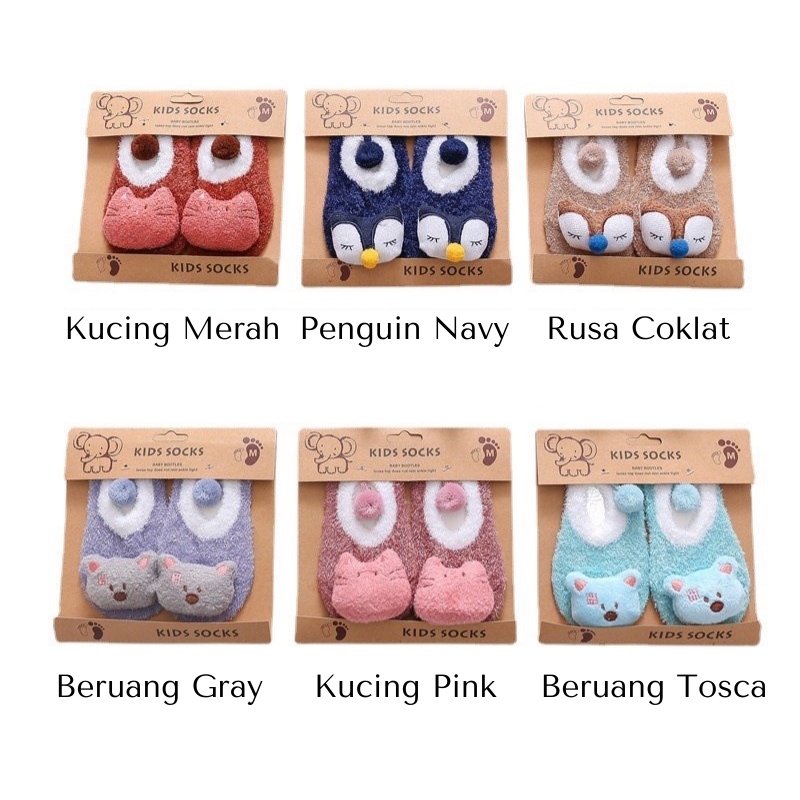 Retaily KS02 Sepatu Bayi Bulu Karakter Sepatu Anak Motif  Prewalker Baby Shock Animal