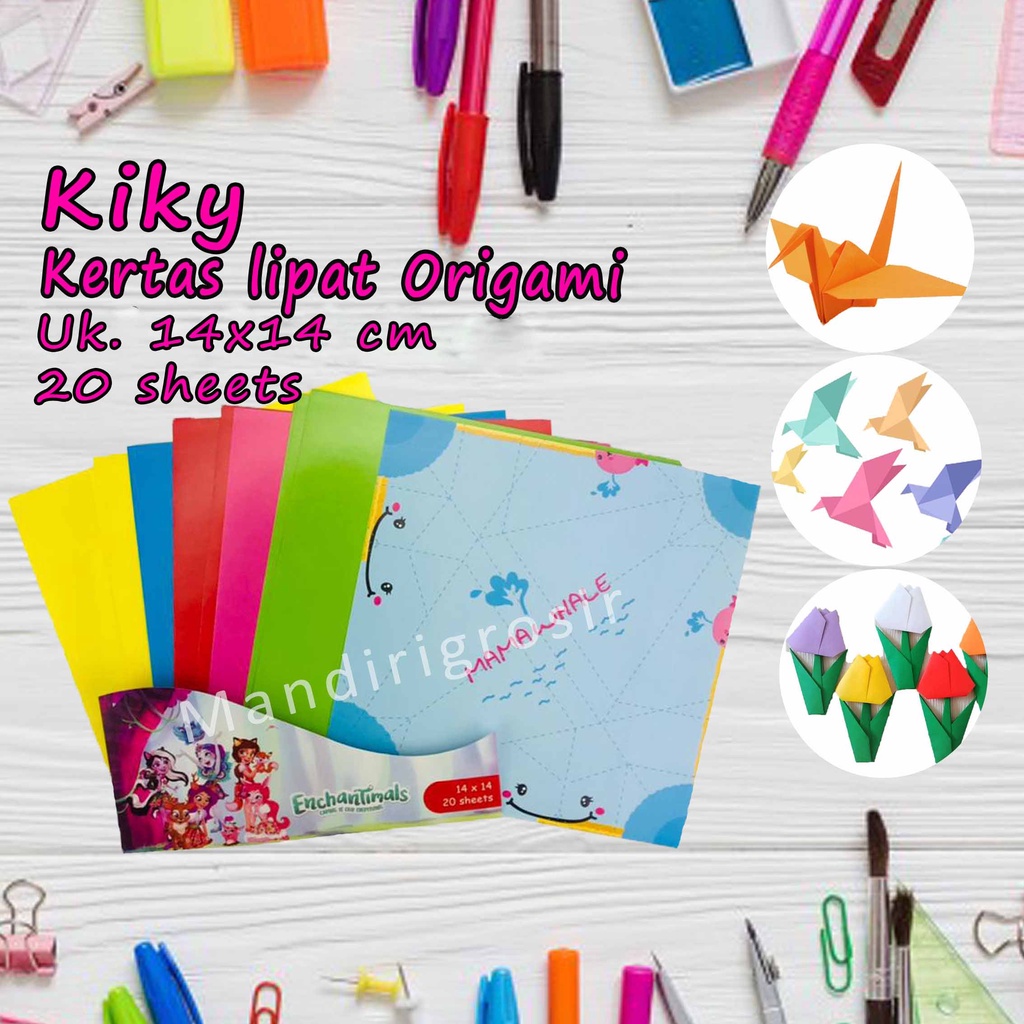 Kertas lipat origami * Kiky * Enchantimals Atp80 * Uk.14x14 20sheets