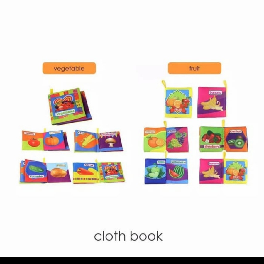 Soft cloth book buku Bantal kain mainan edukasi bayi anak kids cerita