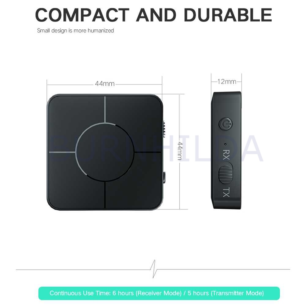 Audio Bluetooth 5.0 Transmitter Receiver 3.5mm mobil motor burnhilda