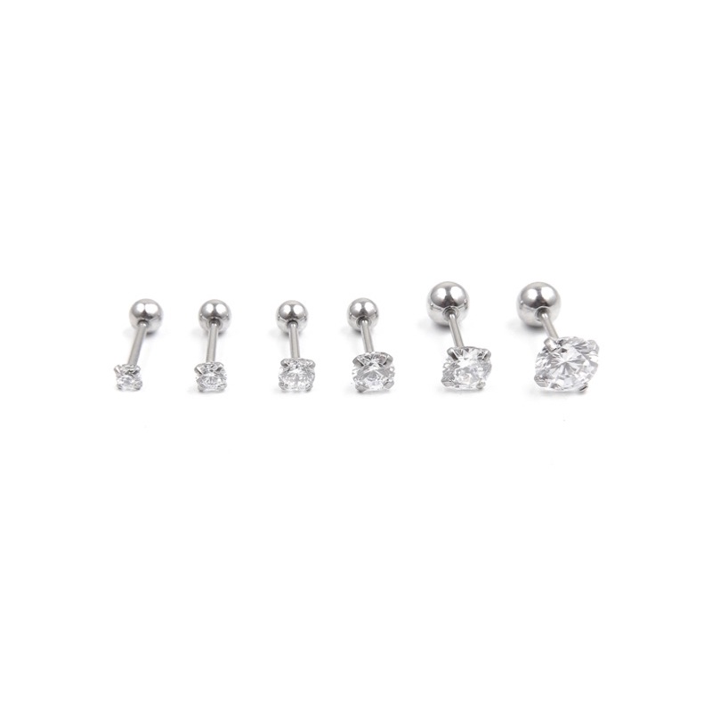 Anting permata // anting berlian stainless stell anti luntur // PIERCING HELIX/OPPER LOBE/TRAGUS