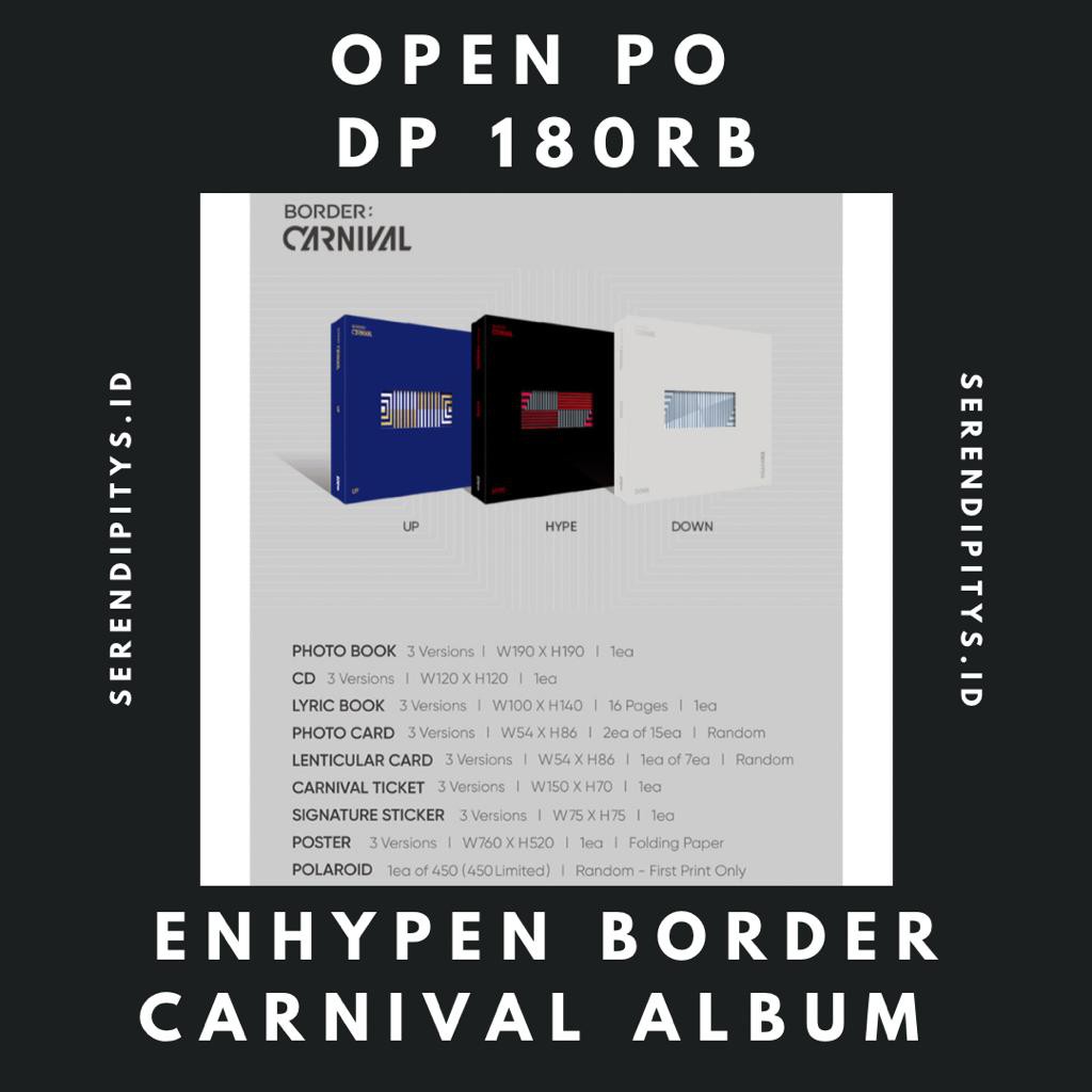 OPEN PO ENHYPEN BORDER CARNIVAL ALBUM WEVERSE ALADIN + POB OFFICIAL