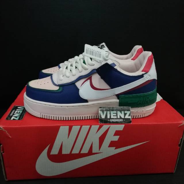 Sepatu wanita NIKE AIR FORCE 1 SHADOW MYSTIC NAVY WHITE