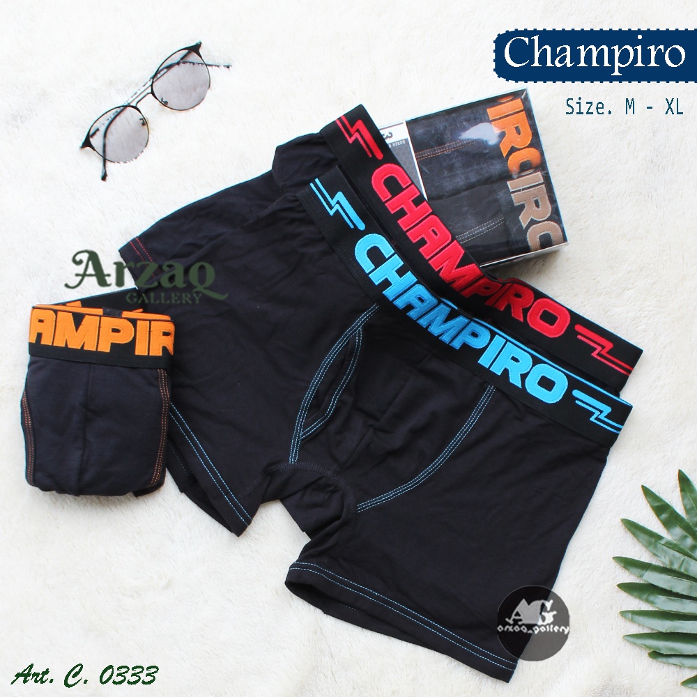 [3 pcs] Boxer champiro C.0333-C | Boxer Pria / Cd Boxer / Champiro / Celana Dalam Pria / Celana Boxer / Celana Dalam