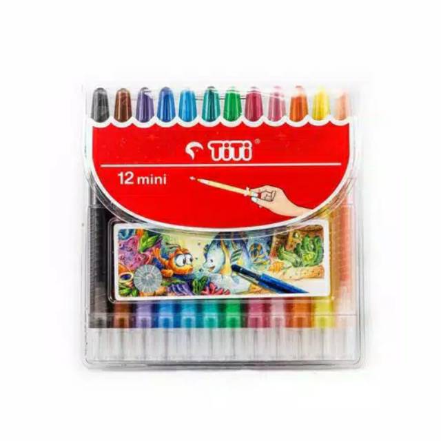 

Titi Joyko Twist Crayon / Krayon Putar TiTi TI-CP-12 Mini / 12 Warna / Colors