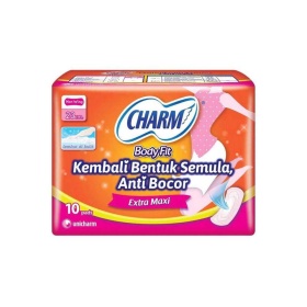 MENSTRUAL PADS | CHARM BODY FIT EXTRA MAXI NON WING | PEMBALUT WANITA | SOFTEX