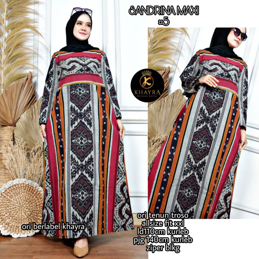 Gamis Maxi Tenun Sandrina