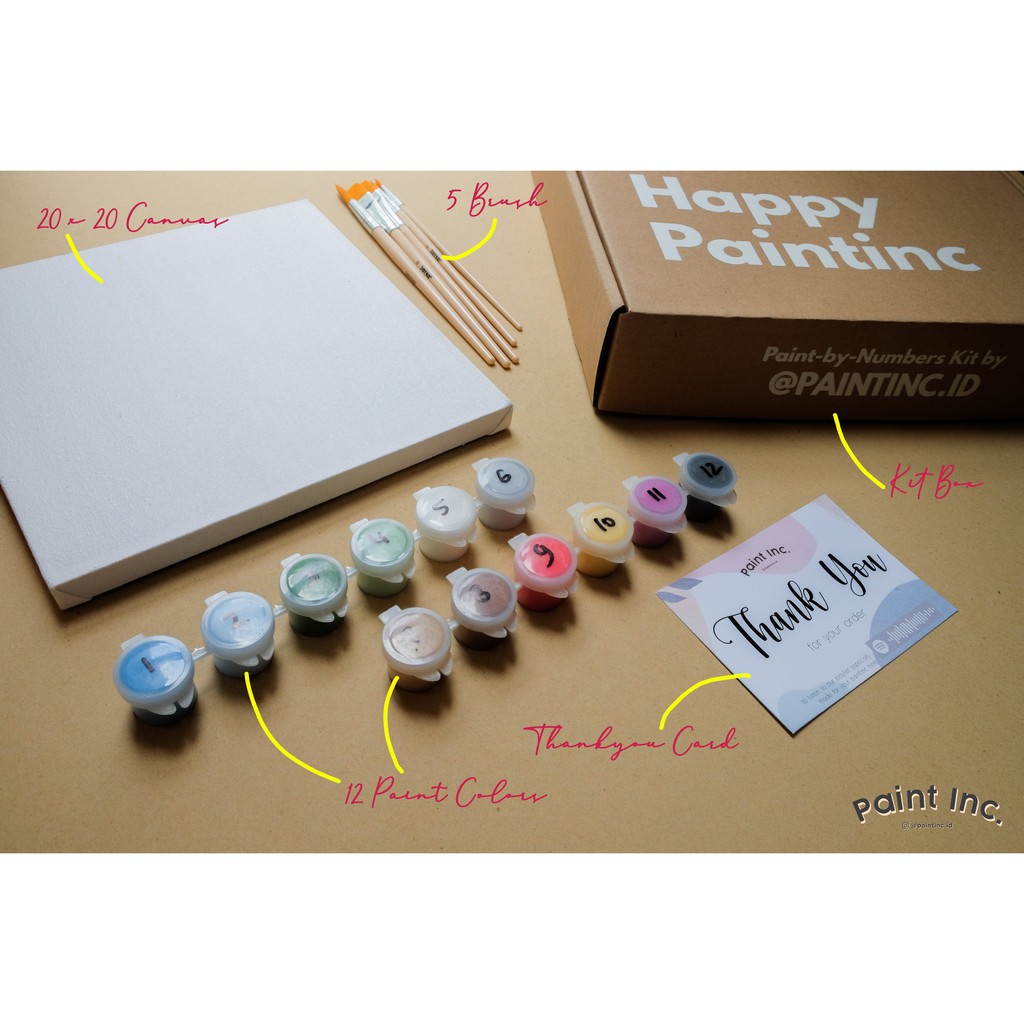 

mg Painting Kit Polos Paint Kit Paint Inc. ID Set Alat Lukis Basic Painting Kit