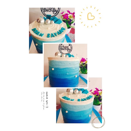 

kue ultah simple birthdaycake kekinian diameter 18 tinggi