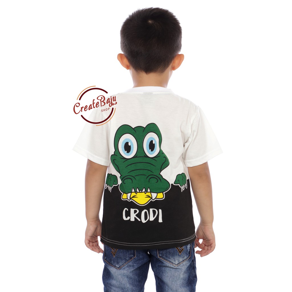 KAOS ANAK LAKI CRODI BUAYA 1-7 TAHUN BAJU ATASAN ANAK LAKI FASHION TERMURAH BAHAN KATUN