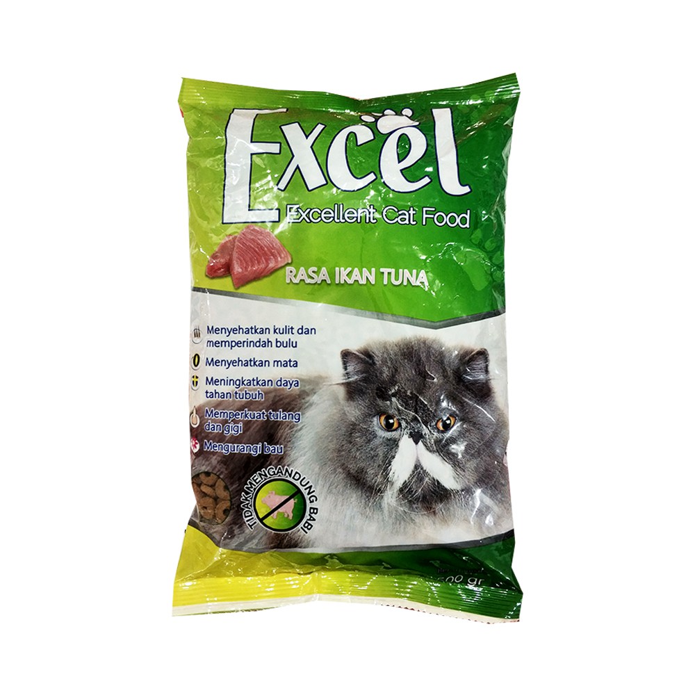 Excel Excellent Cat Food 500 Gram Makanan Kucing / Donat / Ikan