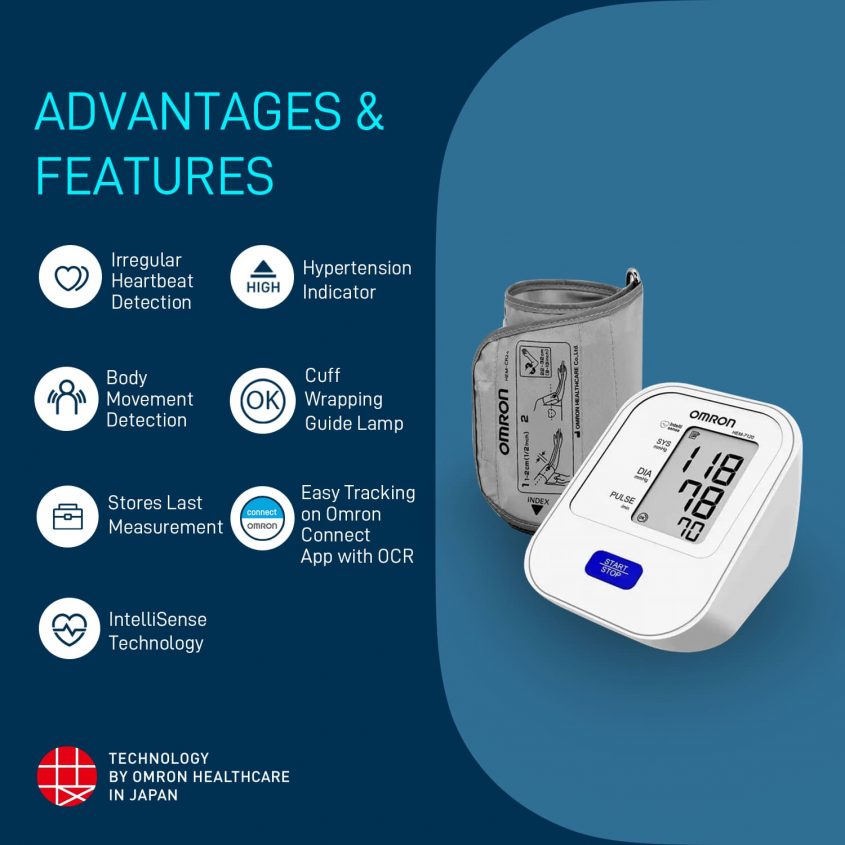 Omron HEM-7120 Automatic Blood Pressure Monitor Alat Tensi Darah Otomatis