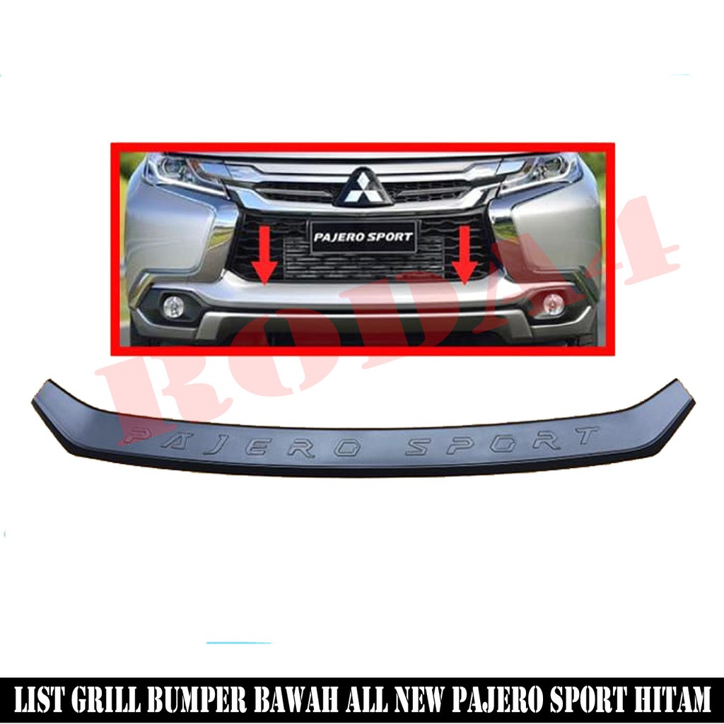 List Gril Depan Bawah Lis Bumper Bawah All New Pajero Sport Hitam