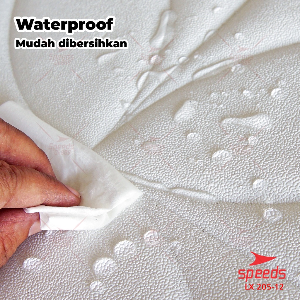 SPEEDS Wallpaper Dinding Roll 5mm Foam Walpaper Dinding Bahan PE Foam Motif Kawung 3D Murah 205-12-6