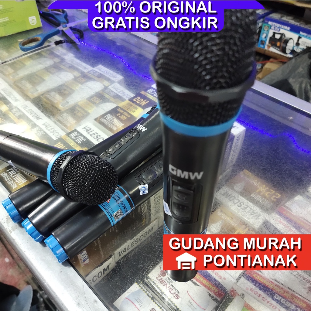 Mic Wireless GMW Cocok untuk speaker Aktif GMC 897 899 dan seri GMC yang bisa Pakai Mic Bluethoot