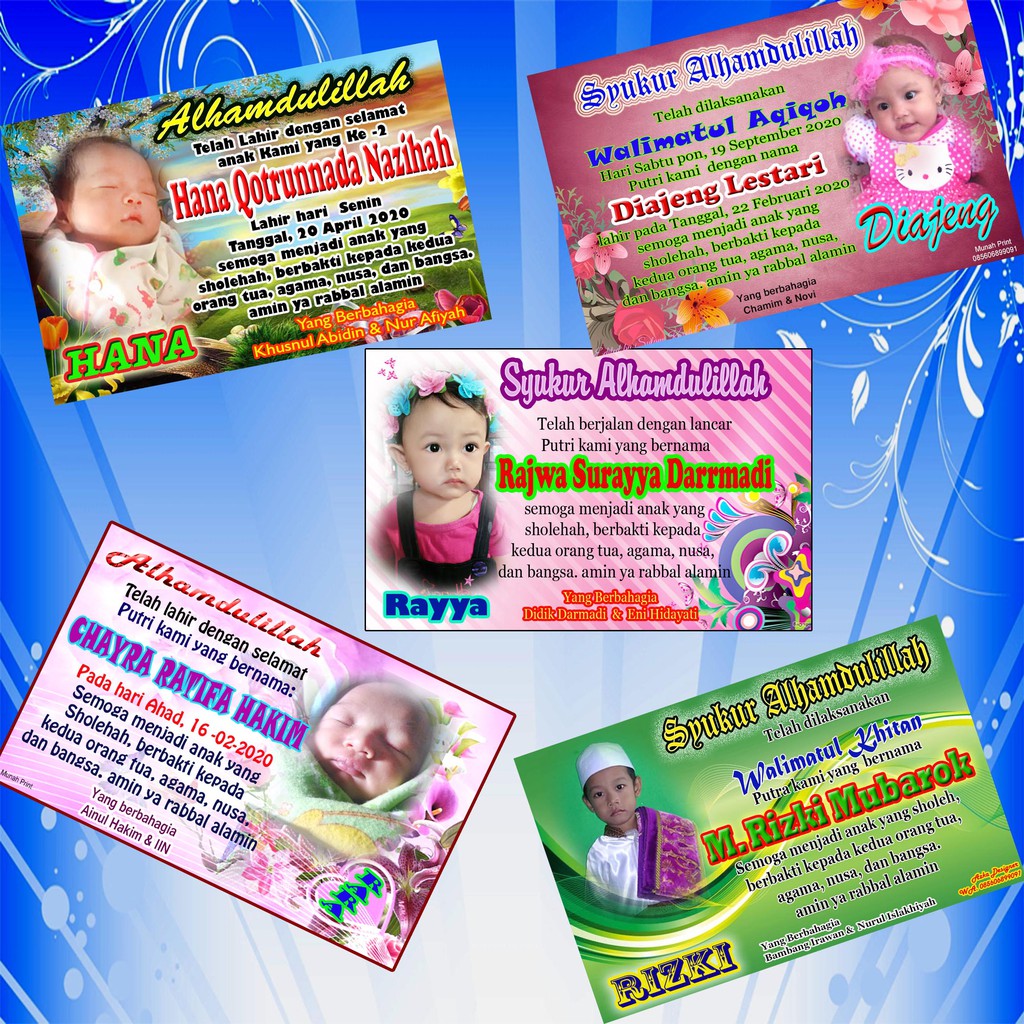 

Stiker Aqiqah/Kartu Nama Bayi/Kartu Kelahiran