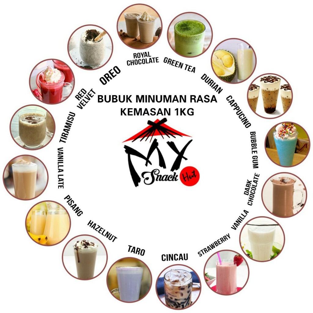 BUBUK MINUMAN RASA 1KG - BUBBLE DRINK POWDER MILKSHAKE ICE BLENDED POWDER SERBUK CAPCIN PREMIUM ENAK