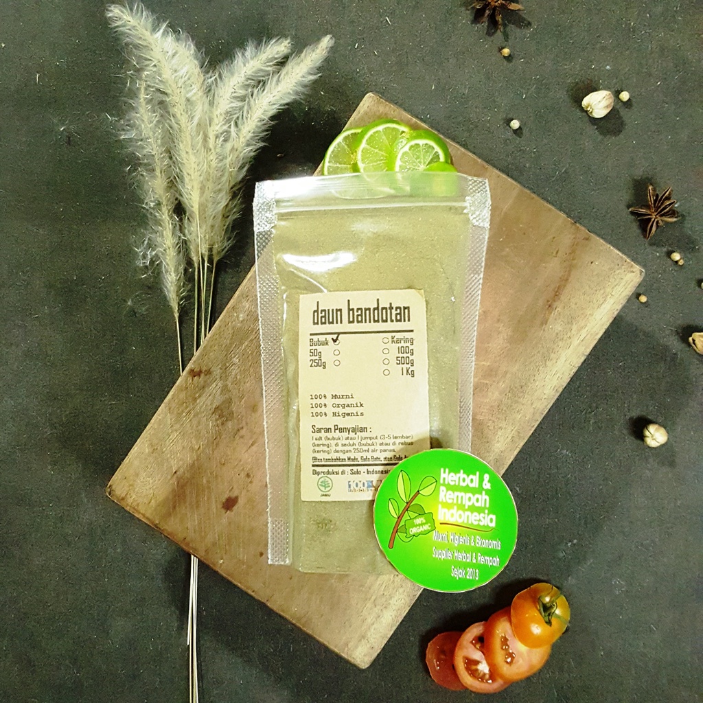 

Daun Bandotan Bubuk - 50 GR / REMPAH / JSR / 100% MURNI