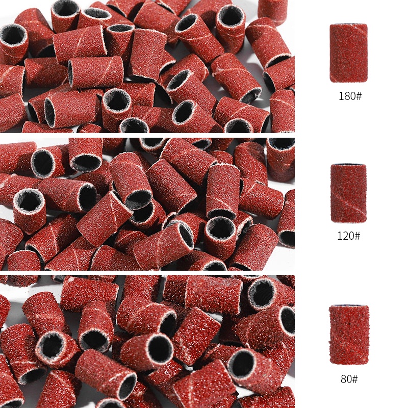 100pcs Kepala Amplas Kuku DIY Untuk Nail Art