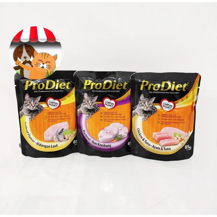 Prodiet Pouch 85gr - Makanan Basah Kucing ProDiet