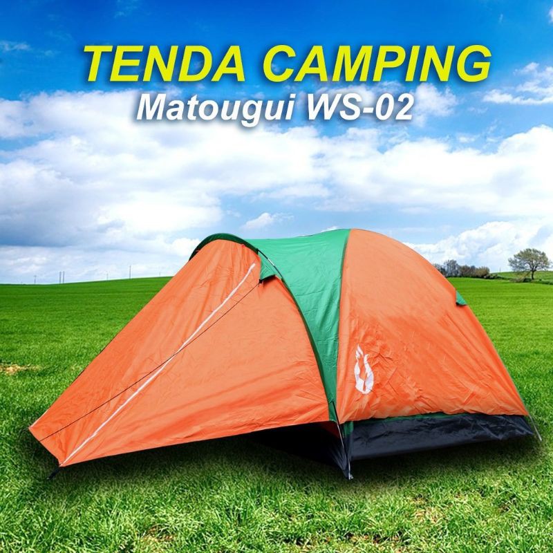 Tenda camping dobel layer kapasitas 4-5 orang dewasa