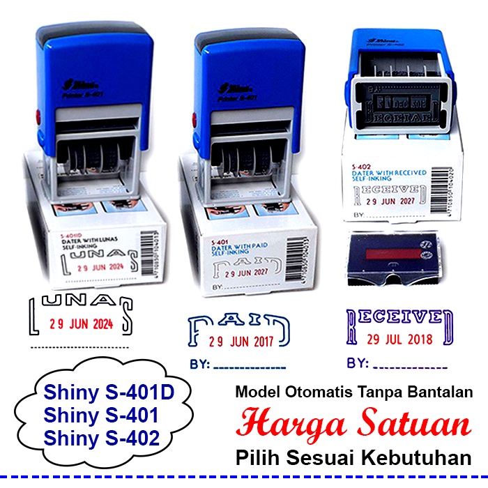 

Stempel Otomatis LUNAS , PAID , RECEIVED Shiny S-401D , S-401 , S-402