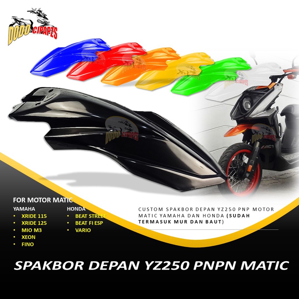 Spakbor depan yz 250 PNP X-RIDE 115 Mio M3 X-RIDE 125 dan beat street
