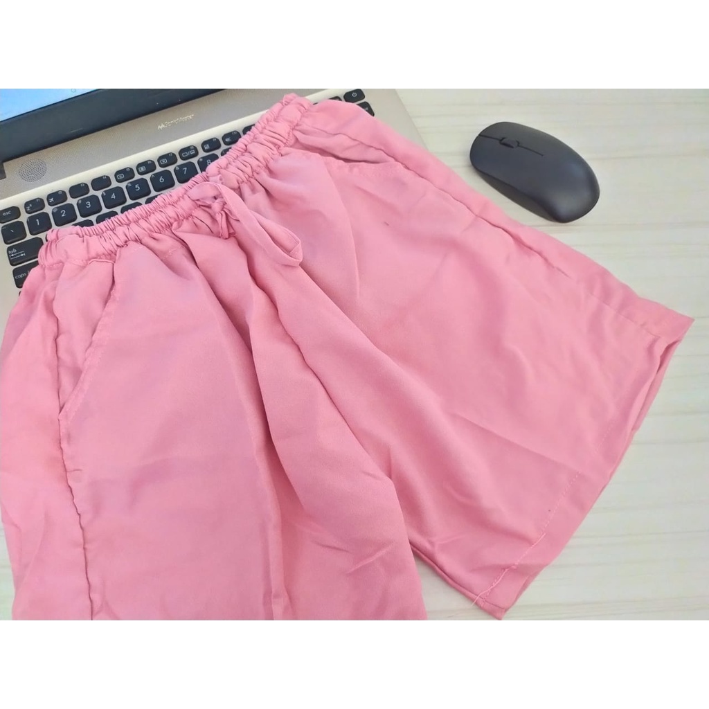 HOTPANTS MOSCREPE/CELANA PENDEK KOLOR