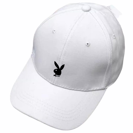 Topi Baseball Bordir Gaya Korea Pria Wanita Reclusive Challenge-Kelinci Putih