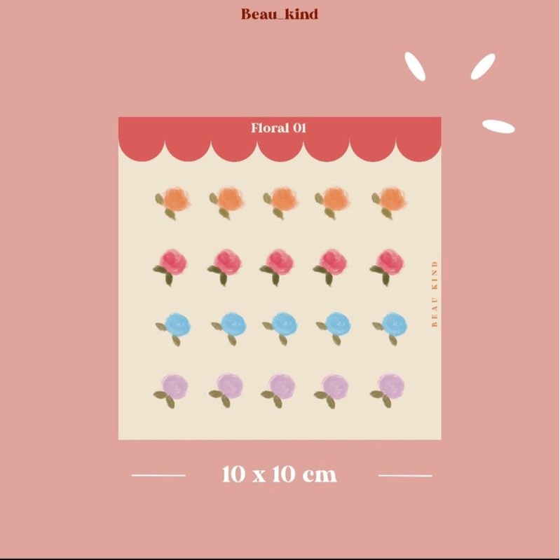 

Sticker Bullet Journal Floral 01