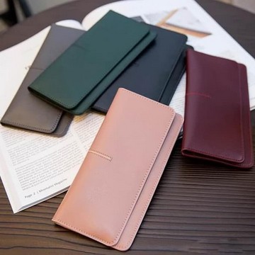Dompet Wanita Panjang / Dompet Uang dan Kartu Muat Banyak / Dompet Panjang Slim / Dompet Wanita Warna Matte