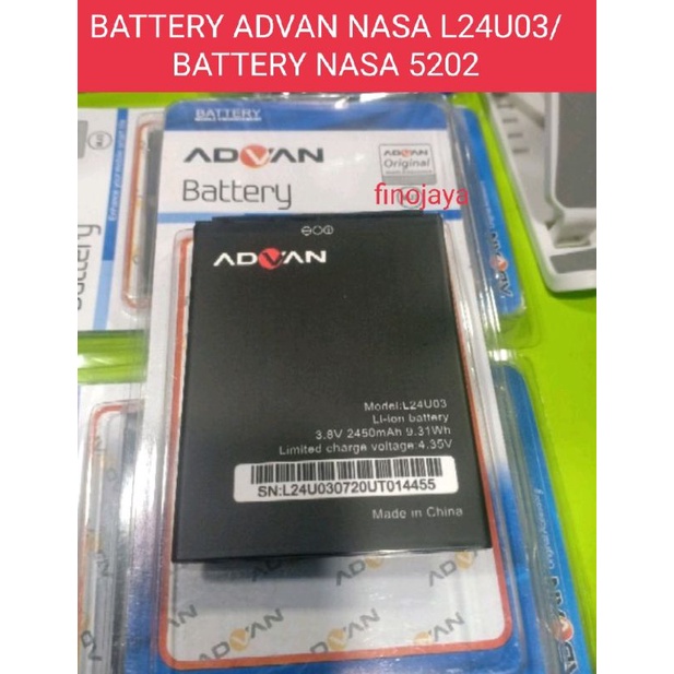 Baterai Advan Nasa L24U03 Batry Batre Nasa 5202 Original