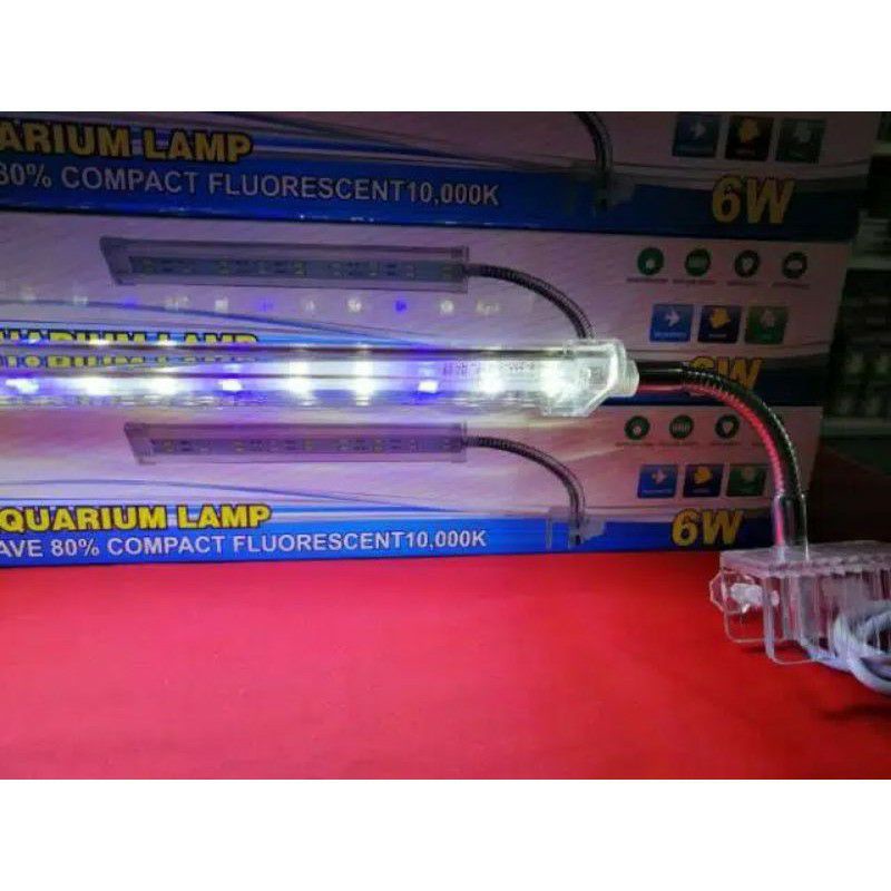 Promo murah lampu led aquarium jepit YAMANO 6WATT