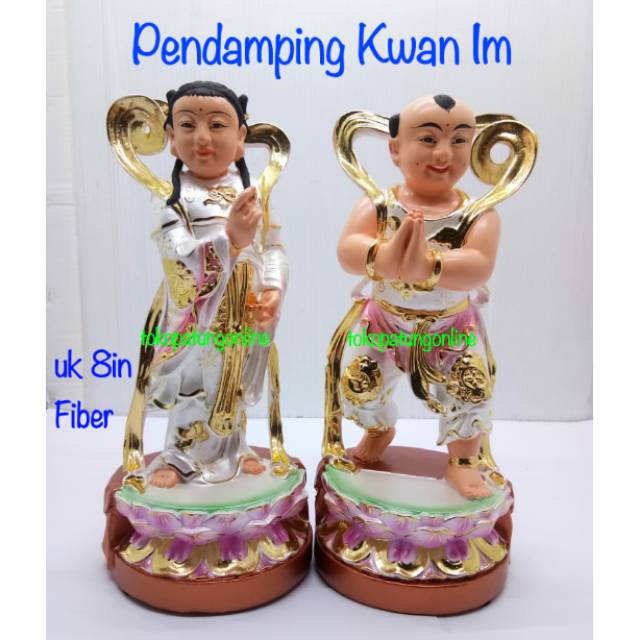 Patung Pendamping Kwan Im Fiber 8in Import