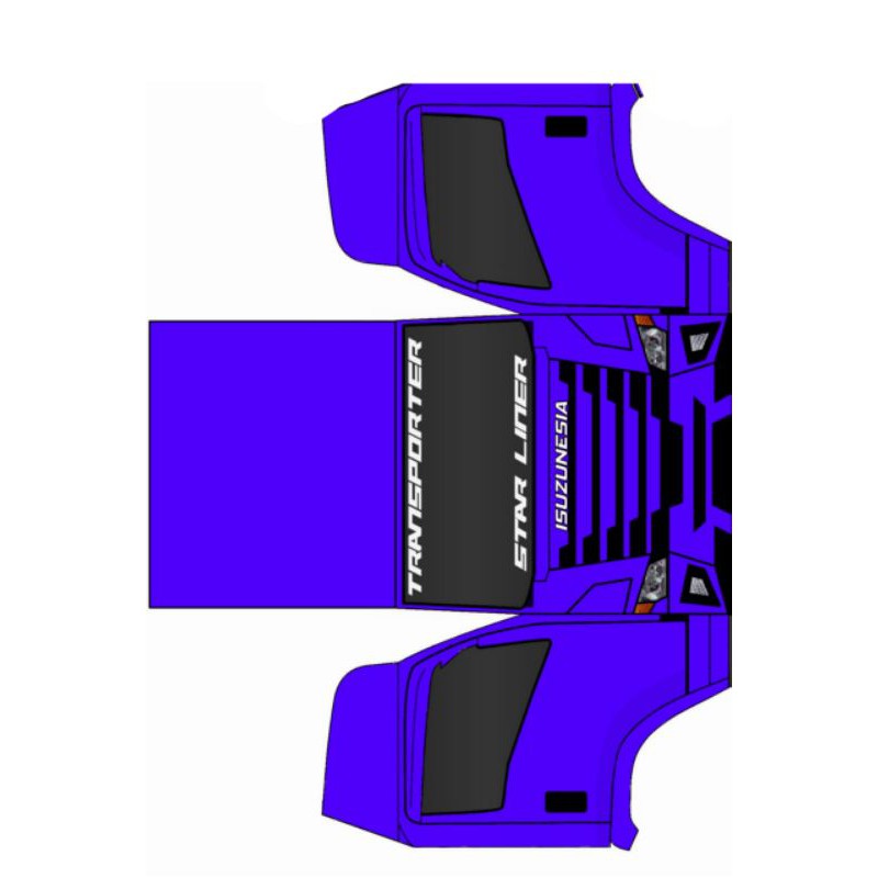 Miniatur Papercraft Truk Isuzu Giga Gatot Kaca Super Jumbo